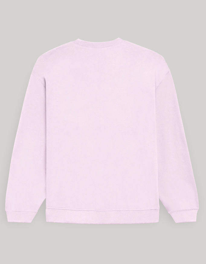 Light purple sweatshirt on a light gray background
