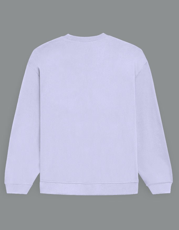Light purple sweatshirt on a gray background