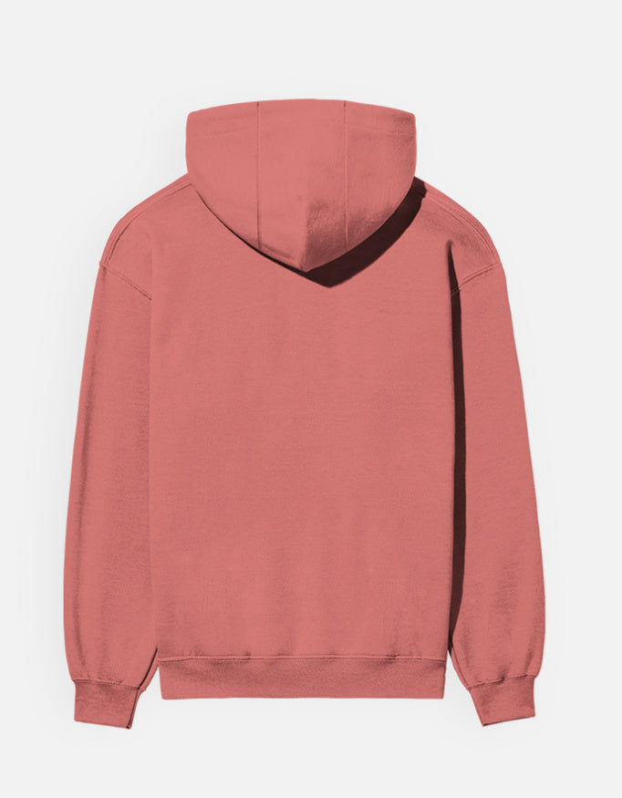 coral hoodie with a white background