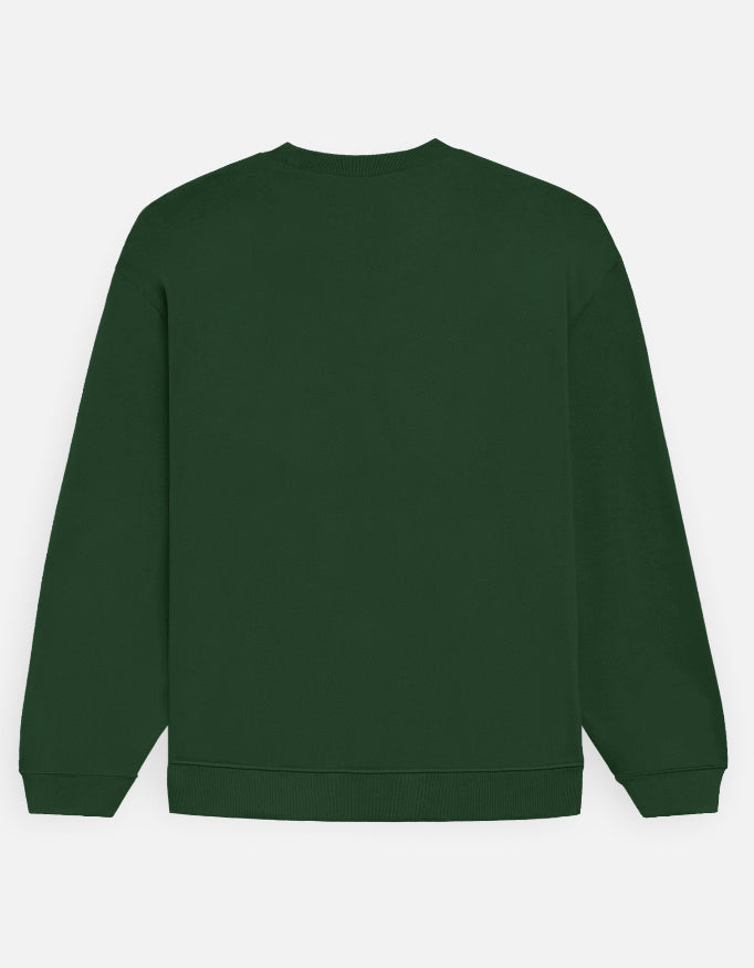 Green sweatshirt on a white background