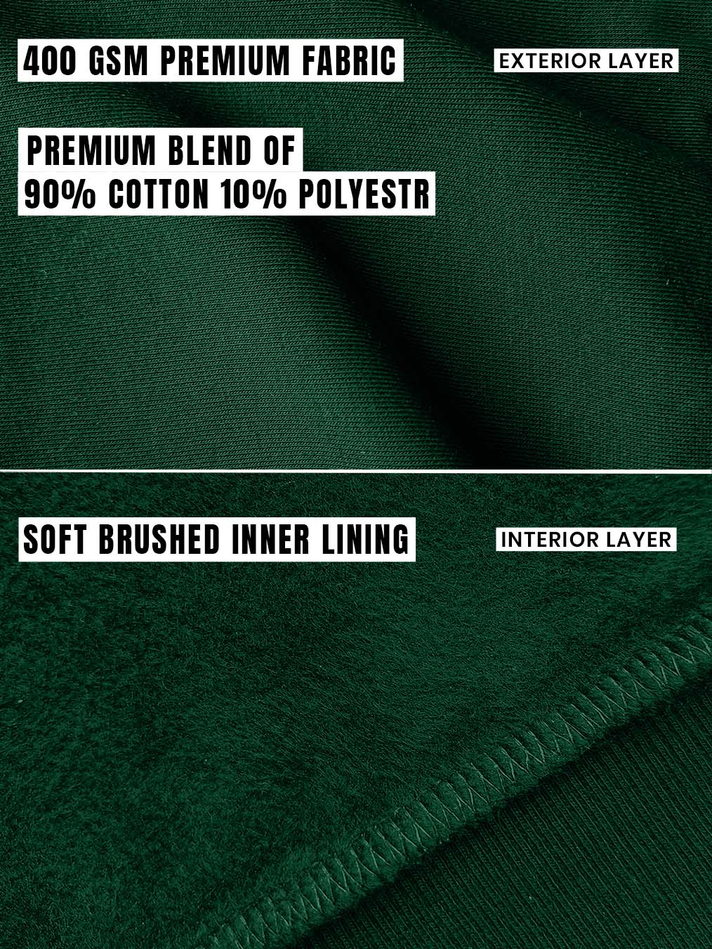 Dumkee Unisex Bottle Green Premium Sweatshirt | Oversize Fit