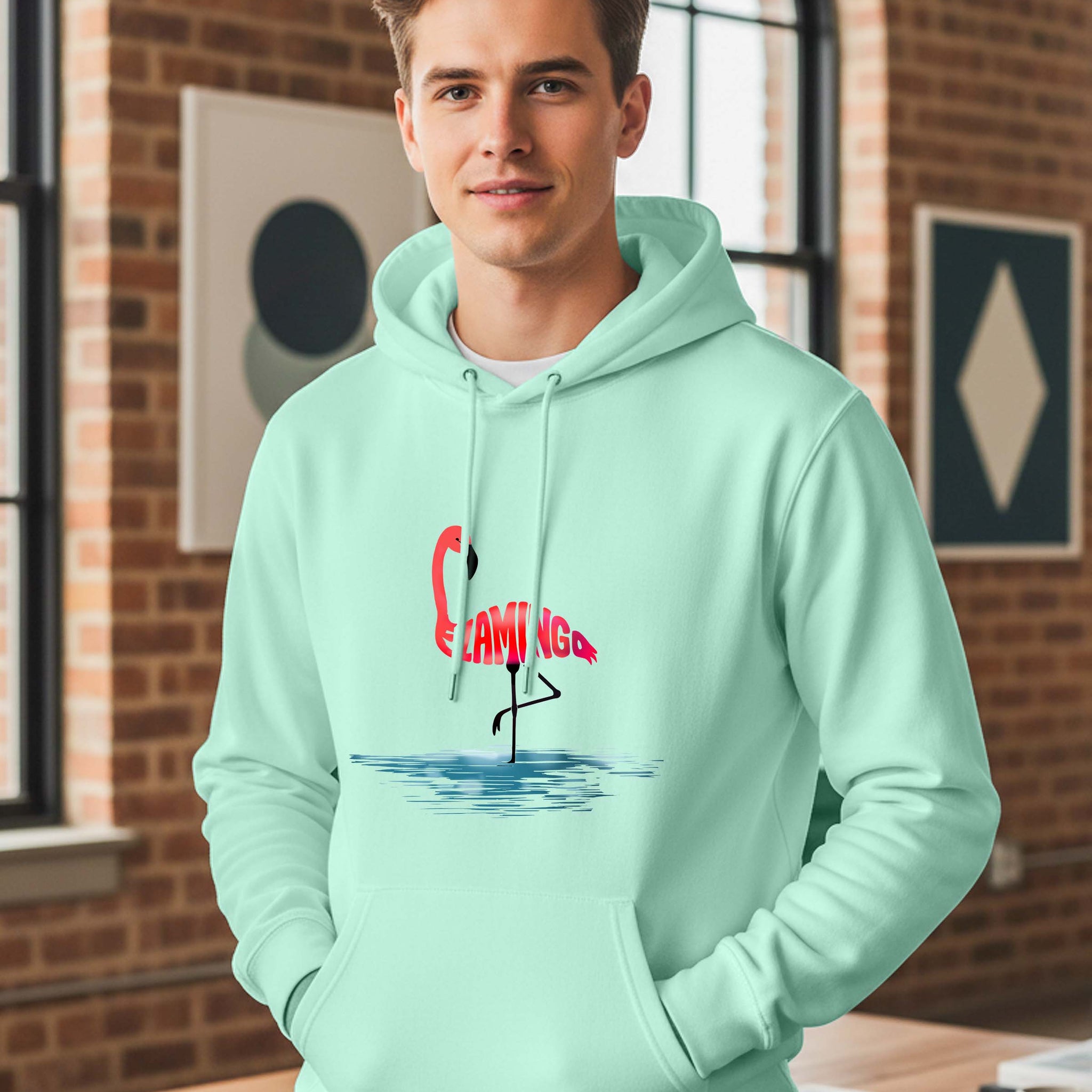 Unisex Flamingo Graphic Premium Hoodie | Regular Fit